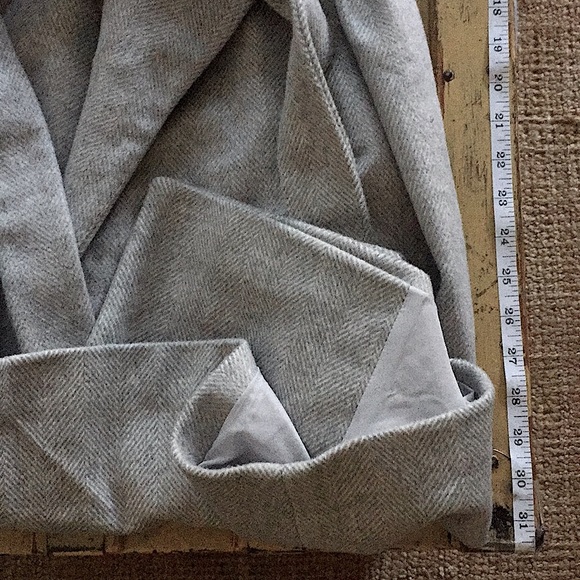 NWOT ANN TAYLOR HERRINGBONE SHAWL COLLAR TIE WAIST WRAP COAT S - Picture 5 of 16